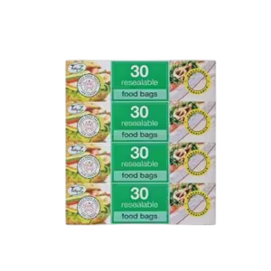 30 Food Bags Resealable - 36 Qty