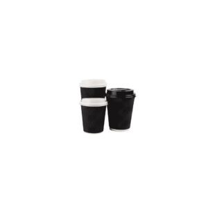 Black Ripple Coffee Cups