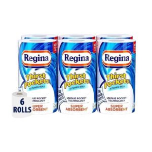 KT Regina Thirst Pockets White 1Pk 2Ply (1x6)