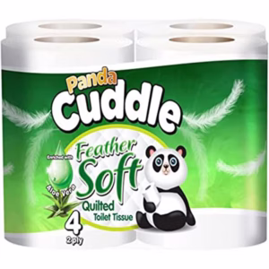 TT Panda Cuddle Feather Soft Aloe Vera 4PK 2PLY 4R x10
