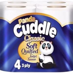TT Panda Cuddle Classic Blue 4Pk 3Ply 4R x 10