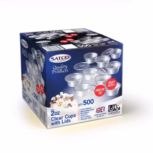 Round Plastic Cups 2 OZ - 500 Pcs