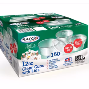 Round Plastic Cups 12 OZ - 150 Pcs