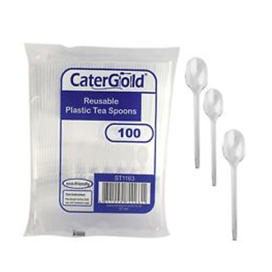 Cater Gold Reusable Plastic Spoons 100
