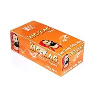 Zig-Zag Liquorice Flavour Gummed Rolling Paper Box of 50